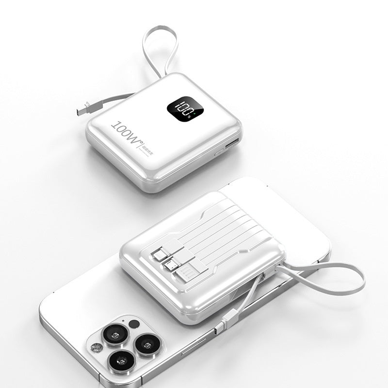 Mini-portable With Cable 20000 MA Power Bank PD225W Mobile Power Supply