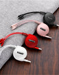 Telescopic three-in-one line mobile phone multi-function multi-head