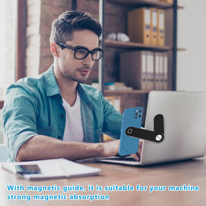 Laptop Phone Holder, Adjustable Laptop Side Mount Clip, Magnetic Laptop Monitor Mount.