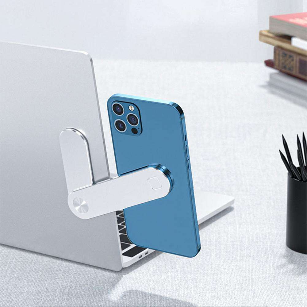 Laptop Phone Holder, Adjustable Laptop Side Mount Clip, Magnetic Laptop Monitor Mount.