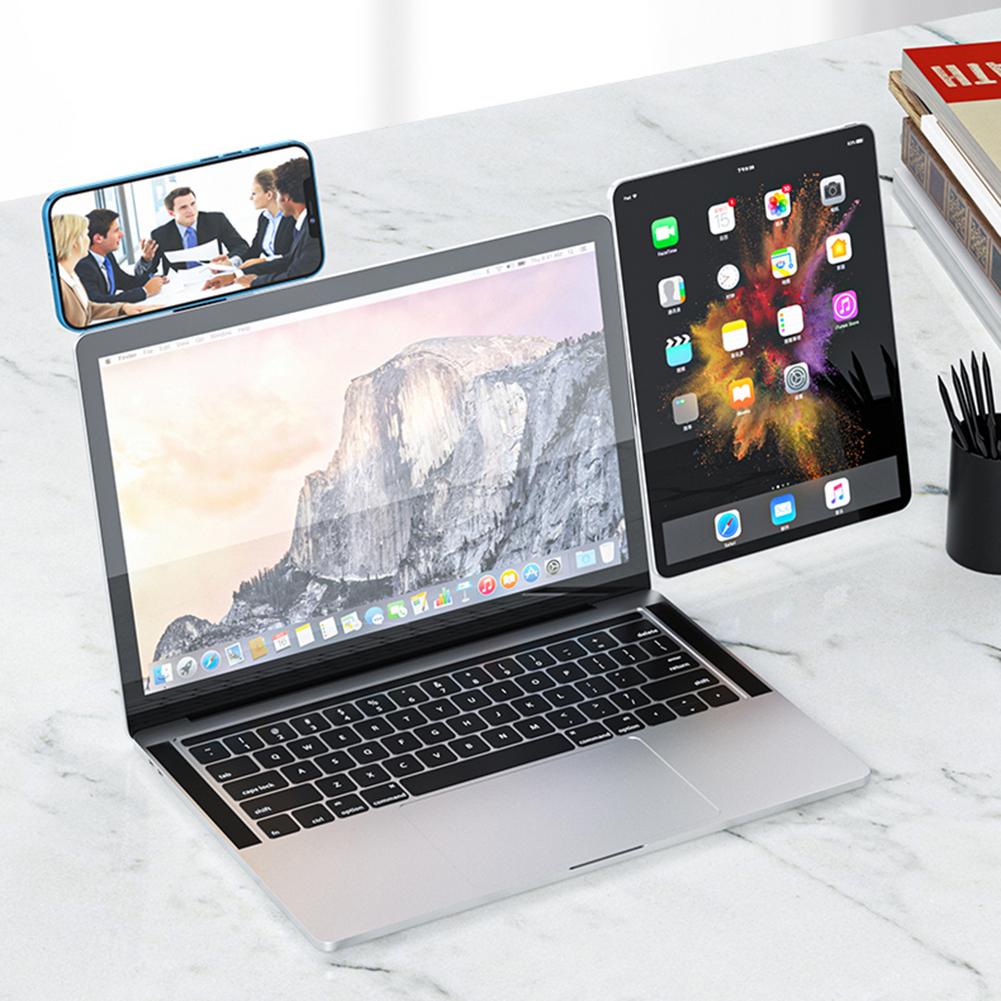 Laptop Phone Holder, Adjustable Laptop Side Mount Clip, Magnetic Laptop Monitor Mount.