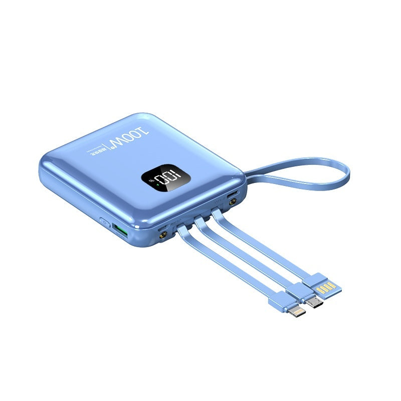 Mini-portable With Cable 20000 MA Power Bank PD225W Mobile Power Supply